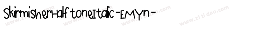 SkirmisherHalftoneItalic-EMYn字体转换
