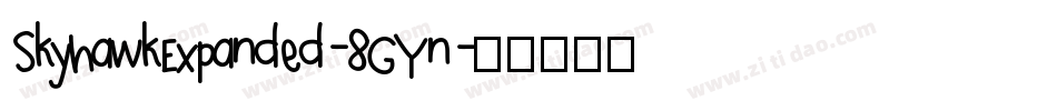 SkyhawkExpanded-8GYn字体转换