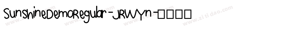 SunshineDemoRegular-JRWYn字体转换