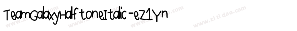TeamGalaxyHalftoneItalic-eZ1Yn字体转换
