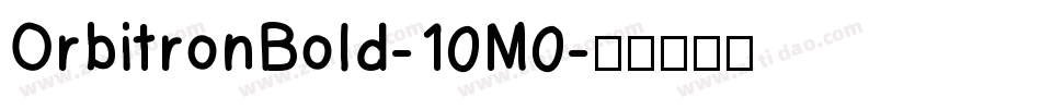 OrbitronBold-10M0字体转换