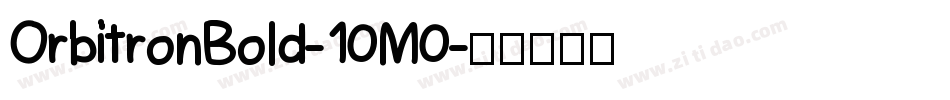 OrbitronBold-10M0字体转换