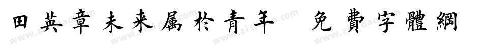 田英章未来属于青年字体转换