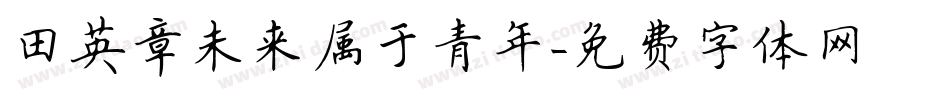 田英章未来属于青年字体转换