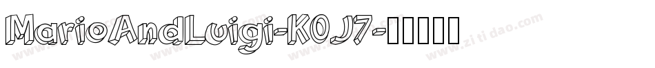 MarioAndLuigi-K0J7字体转换