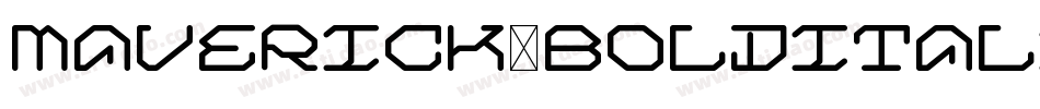 Maverick-BoldItalic字体转换