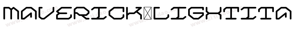 Maverick-LightItalic字体转换