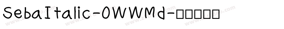 SebaItalic-0WWMd字体转换