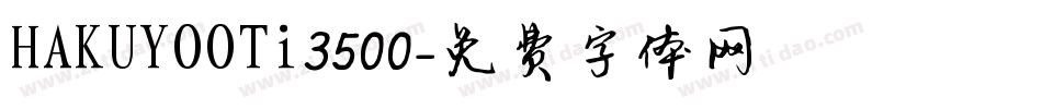 HAKUYOOTi3500字体转换