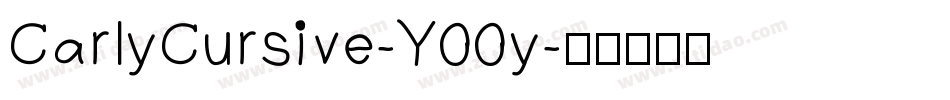CarlyCursive-Y00y字体转换