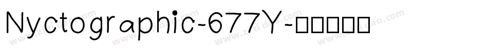 Nyctographic-677Y字体转换