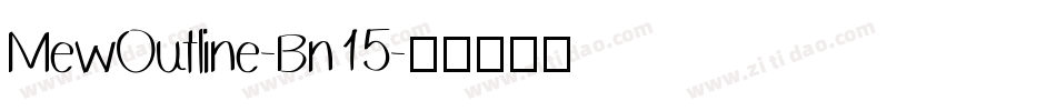 MewOutline-Bn15字体转换