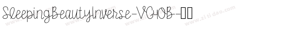 SleepingBeautyInverse-VG4OB字体转换