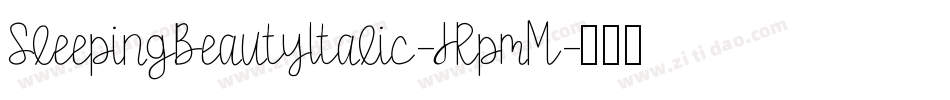 SleepingBeautyItalic-JRpmM字体转换
