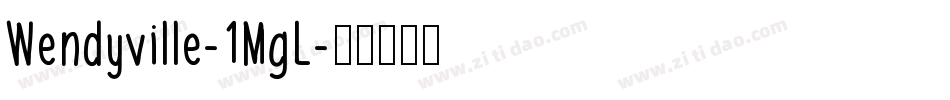 Wendyville-1MgL字体转换