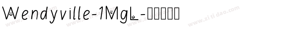 Wendyville-1MgL字体转换