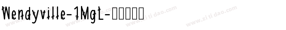 Wendyville-1MgL字体转换