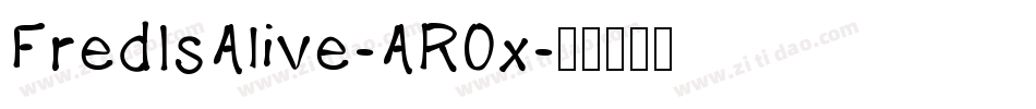 FredIsAlive-AR0x字体转换