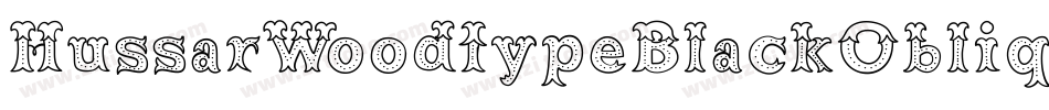 HussarWoodtypeBlackOblique-gXmE字体转换