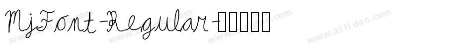 MjFont-Regular字体转换