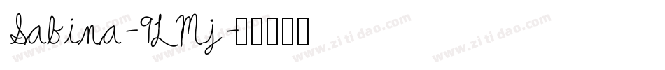 Sabina-9LMj字体转换
