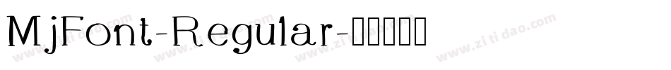 MjFont-Regular字体转换