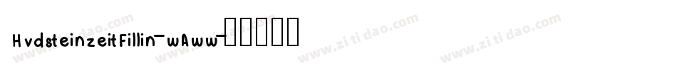 HvdsteinzeitFillin-wAww字体转换