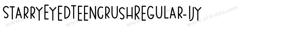StarryEyedTeenCrushRegular-1jyv字体转换