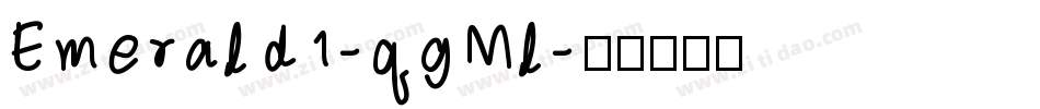 Emerald1-qgMl字体转换