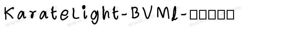 KarateLight-BVMl字体转换