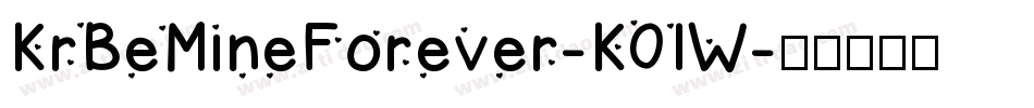 KrBeMineForever-K0lW字体转换