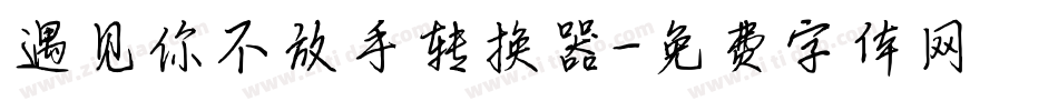 遇见你不放手转换器字体转换