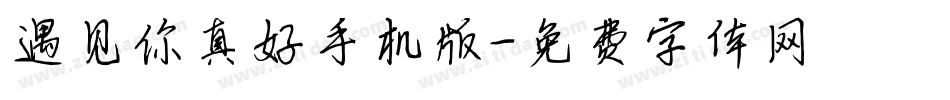 遇见你真好手机版字体转换