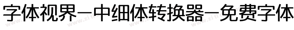 字体视界-中细体转换器字体转换