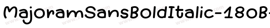 MajoramSansBoldItalic-18oB字体转换
