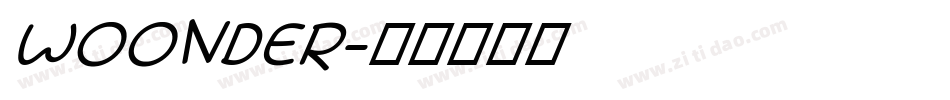 WOONDER字体转换