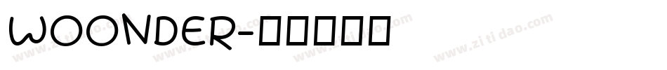 WOONDER字体转换
