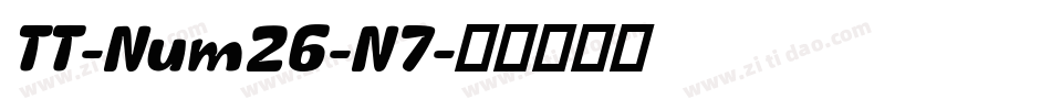 TT-Num26-N7字体转换