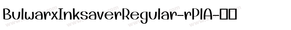 BulwarxInksaverRegular-rPlA字体转换