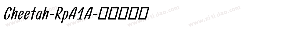 Cheetah-RpA1A字体转换