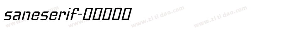 saneserif字体转换