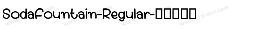 SodaFountain-Regular字体转换
