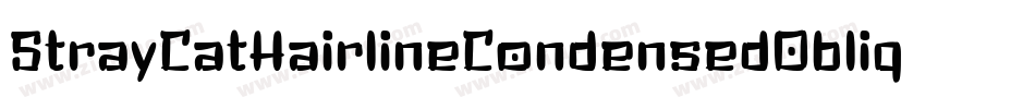 StrayCatHairlineCondensedOblique-KPao字体转换