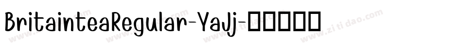 BritainteaRegular-YaJj字体转换