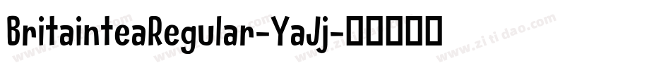 BritainteaRegular-YaJj字体转换