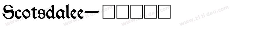 Scotsdalee字体转换
