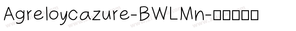 Agreloycazure-BWLMn字体转换