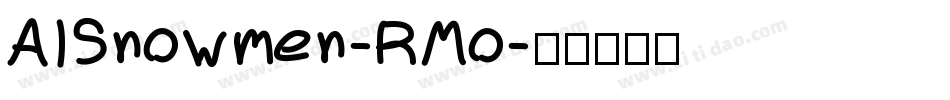 AlSnowmen-RMo字体转换