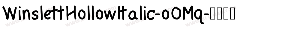 WinslettHollowItalic-oOMq字体转换
