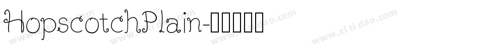 HopscotchPlain字体转换